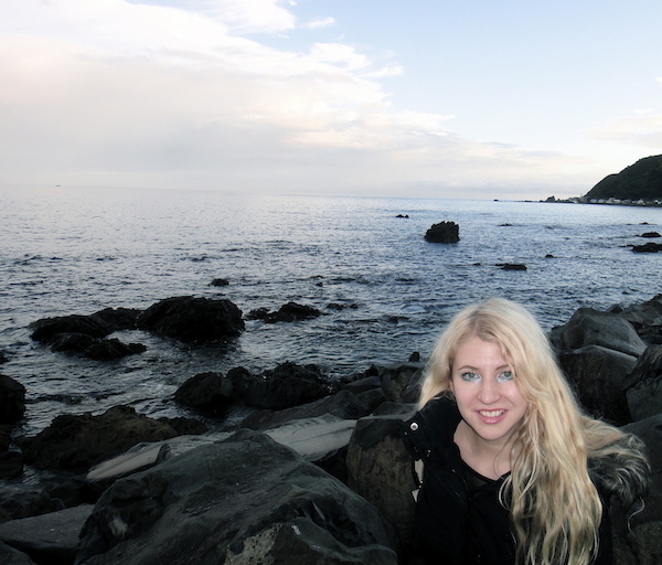 Me and a View of Oriental Bay in Wellington, New Zealand